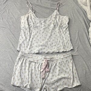 P.J. Salvage White Floral Pajama Set